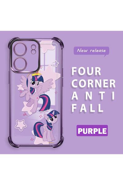 ucuc حافظة سيليكون شفافة متوافقة مع هاتف Redmi 13C، نمط الحصان، حماية للكامير...