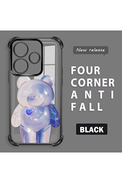 ucuc حافظة سيليكون شفافة متوافقة مع هاتف Redmi 13 4G، حماية للكاميرا على شكل ...