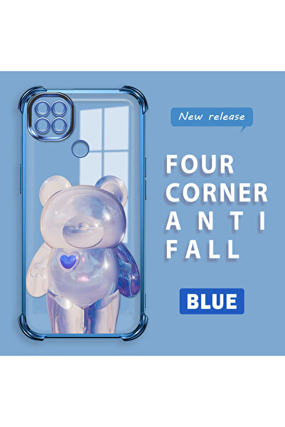 ucuc حافظة سيليكون شفافة متوافقة مع هاتف Redmi 10A، حماية للكاميرا على شكل دب...