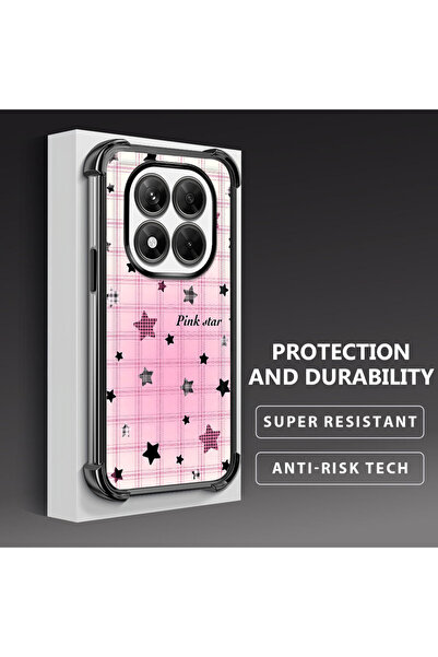 ucuc جراب حماية كاميرا شفاف من السيليكون الملون بتصميم نجمة مضاد للصدمات لهات...