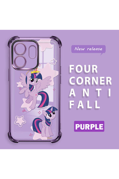 ucuc حافظة سيليكون شفافة متوافقة مع هاتف Infinix Smart 9، حماية للكاميرا بنمط...