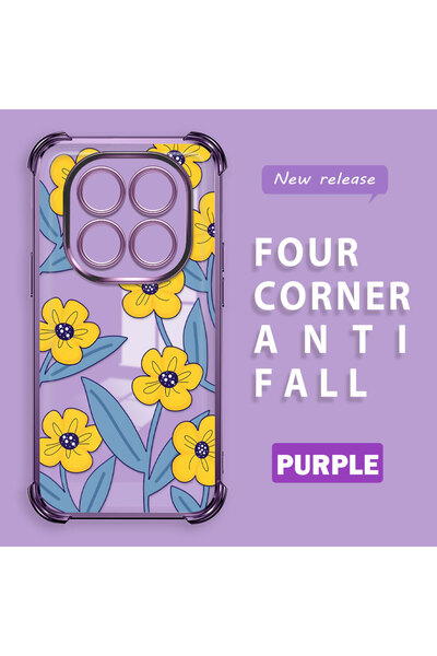 ucuc حافظة سيليكون شفافة متوافقة مع هاتف Redmi Note 14 Pro 4G، حماية للكاميرا...