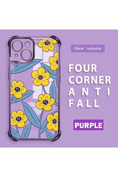 ucuc حافظة سيليكون شفافة متوافقة مع هاتف iPhone 14، حماية للكاميرا على شكل زه...