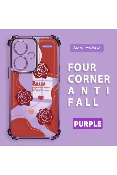 ucuc جراب حماية للكاميرا مضاد للصدمات من السيليكون الشفاف بنمط الوردة متوافق ...