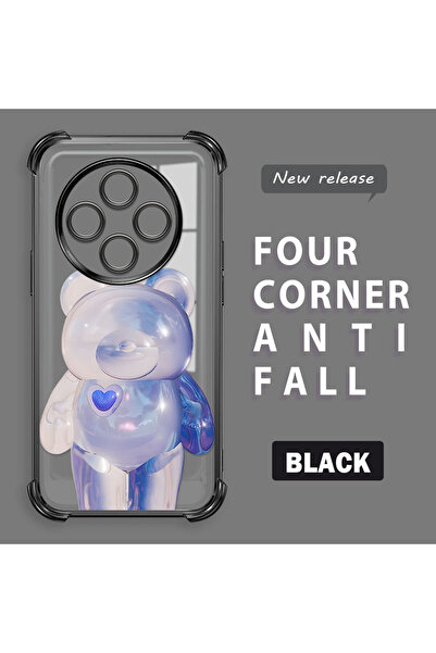 ucuc حافظة سيليكون شفافة متوافقة مع هاتف Redmi A4، حماية للكاميرا على شكل دب ...