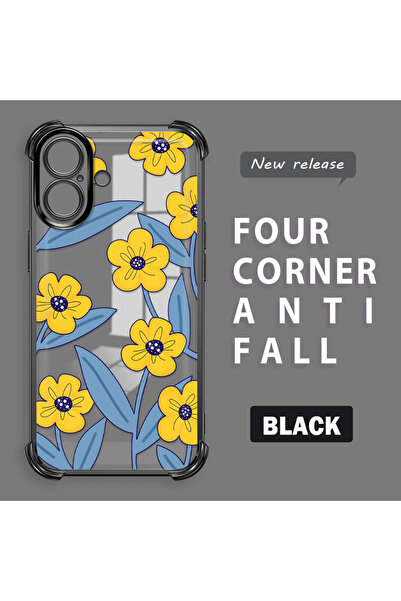 ucuc حافظة سيليكون شفافة متوافقة مع هاتف iPhone 16، حماية للكاميرا على شكل زه...