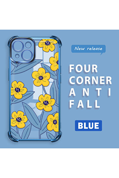 ucuc حافظة سيليكون شفافة متوافقة مع هاتف iPhone 15، حماية للكاميرا على شكل زه...