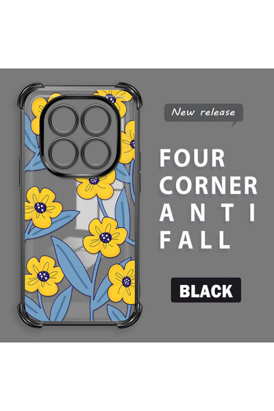 ucuc حافظة سيليكون شفافة متوافقة مع هاتف Redmi Note 14 Pro 4G، حماية للكاميرا...