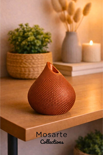 Mosarte مزهرية ديكور عصرية على شكل قطرة مع سطح ذو ملمس ثلاثي الأبعاد