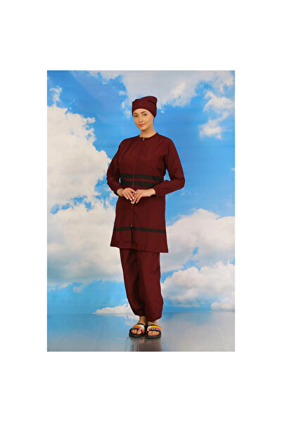 Narnuga Mi̇ray- Women's Full Hijab Swimsuit Burgundy