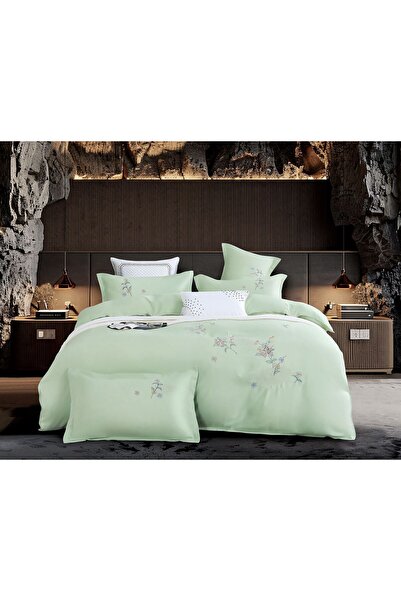 ANATOLIATEKSTILE Premium Cotton Bed Linen – Elegant Set with Delicate Embroidery, 4 Pieces