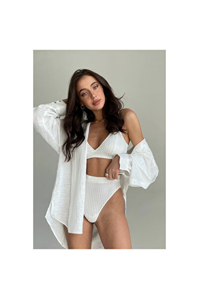 Narnuga Marsilyan- Women's White High Waist Unfilled Slip Suit