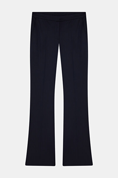 W Collection LACİVERT BOL PAÇA YÜKSEK BEL PANTOLON