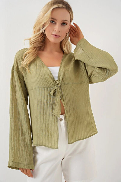 nedo7 Front Lace Blouse 952 - Çağla