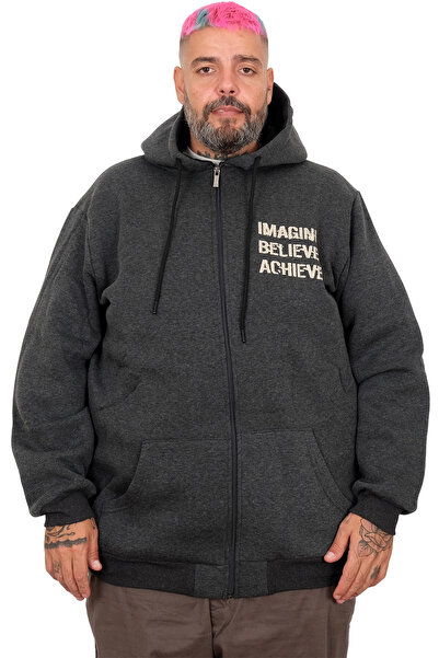 ModeXL Mode XL Men's Plus Size Sweat Hoodie Zipper. Printed 24538