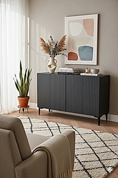 CENEYRA KA1214A ZEYNEP120 KONSOL, KAHVE KÖŞESİ ve TV SEHPASI ANTRASİT 120cm