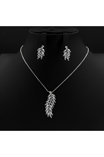 Generic طقم اكسسوارات ناعم زركون دقة ألماس لون فضي بتصميم أنيق 3 قطع بإصدار خاص وضمان على اللون