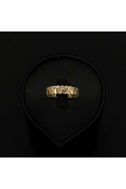 Generic خاتم زركون دقة الماس باصدار خاص لون ذهبي بضمان على اللون ABH-8370/48RY