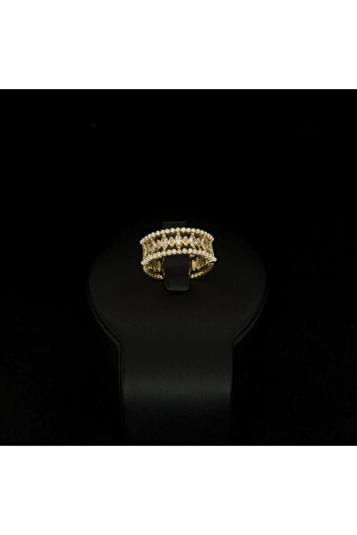 Generic خاتم زركون دقة الماس باصدار خاص لون ذهبي بضمان على اللون ABH-7217/15GY