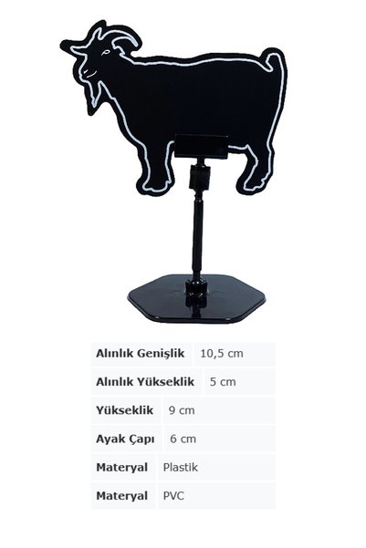 Manken İstanbul 15 Pieces Summer Sil Mini Size Goat Price Tag with Writing Pen and Stand Butcher Label Butcher Counter Label