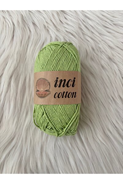 CEYBAG İnci Cotton Iplik -Yeşil (Punch İpi , Amigurumi İpi, Çanta İpi, Şal İp...