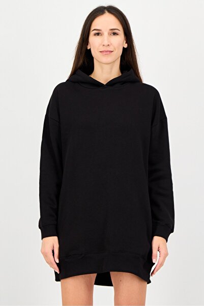 French Connection Women Solid Sweatshirt Dress, Black