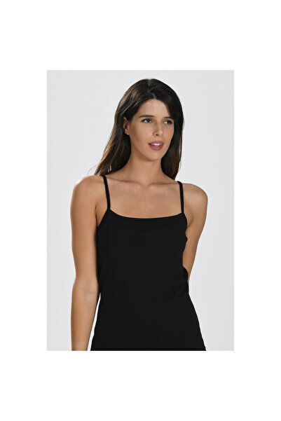 MİRALİVE Black Ribbed Athlete with Rope Strap