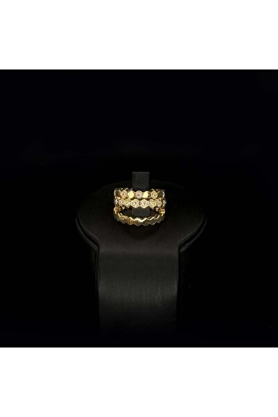 Generic خاتم زركون 3 قطع دقة الماس باصدار خاص لون ذهبي بضمان على اللون ABH-81...