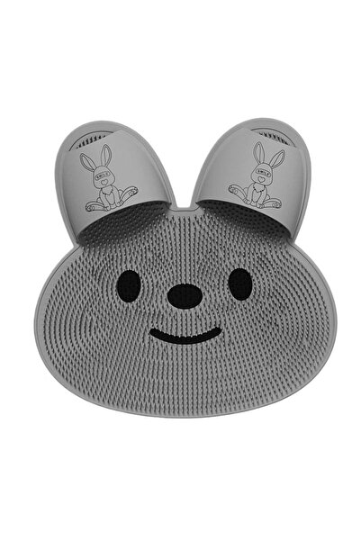 OEM Foot Massage Bath Mat, TPE, Non-Slip, Bunny Design, 45x45 cm, Grey
