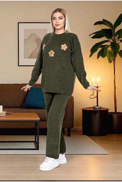 ANATOLIATEKSTILE Premium Casual Women's Knitted Tracksuit, Universal Size – Comfortable Set with Blouse and Pants