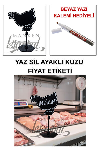 Manken İstanbul 10 bucăți de etichete de preț pentru pui, cu suport, cu stilo...