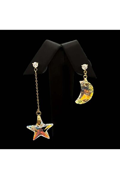 Generic طقم حلق ذهبي فخم بتصميم مميز و ضمان على اللون