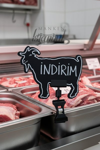 Manken İstanbul 45 Pieces Summer Sil Mini Size Latched Goat Price Tag Butcher Label Butcher Counter Label with Writing Pen