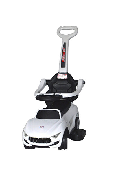 Kiko RIDE ON CAR WITH PUSH BAR-White