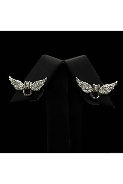 Generic طقم حلق فضي فخم بتصميم مميز و ضمان على اللون