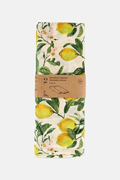 Muy Mucho 2 Pcs Allover Print Napkins, Multicolor