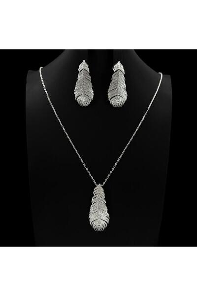 Generic سلسال طويل بحلق زركون دقة ألماس فضي إصدار خاص (3قطع) بضمان على اللون ...