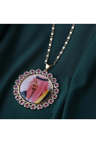 Generic قلادة فاخرة بصورة الملك سلمان #E12