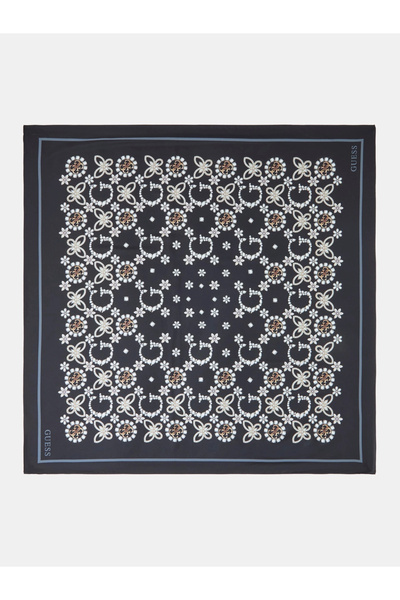 Guess 90X90 Women's Black Scarf Aw5457Pol03-Bla