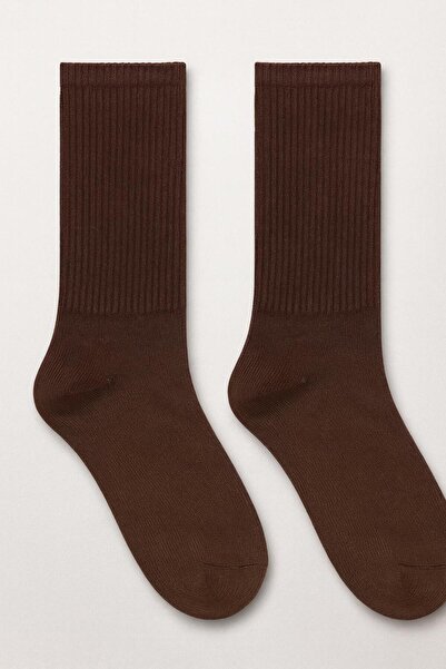 YAADE 2 Pairs of Toe-Less Seamless Brown Women's Tennis Socks
