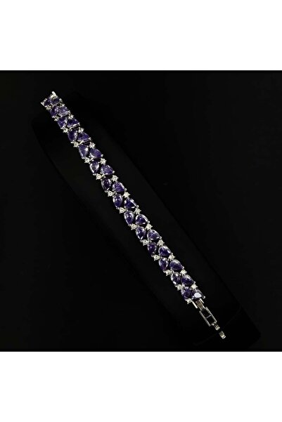 Generic Diamond and zircon bracelet in a silver-purple mix, special edition