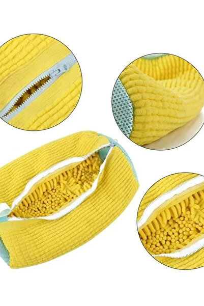 OEM Sac pentru Spalat Incaltamintea la Masina, cu Fermoar Rezistent si Fibra Moale de Protectie 39x19 cm