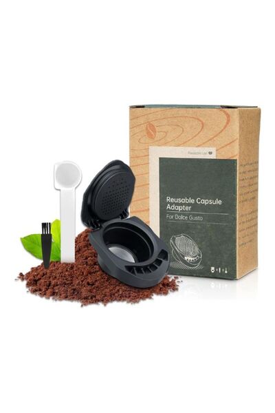 GÜMRÜK BEY Dolce Models Reusable Capsule Adapter, Refillable Coffee Capsule A...