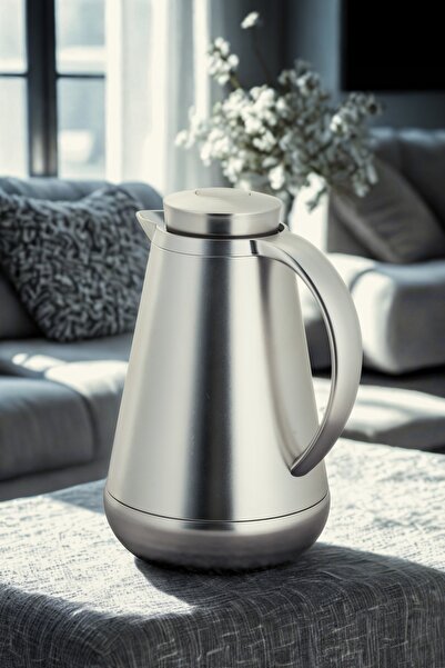 ALSAIF Hala Thermos for Coffee or Tea/ Elegant design to suit all tastes, 0.75 matte nickel