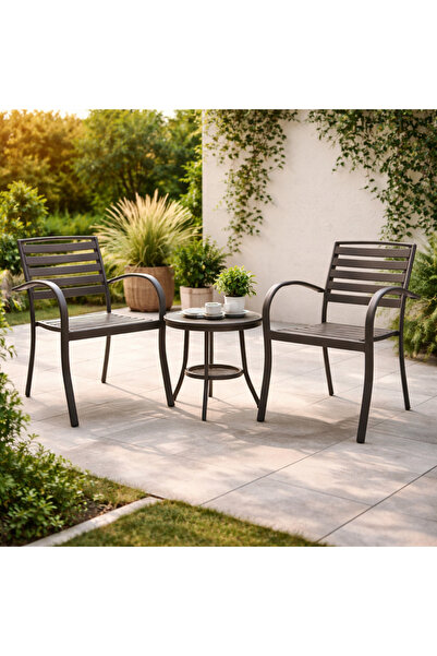 SADANHOME Outdoor chair, wood and iron