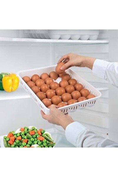 OEM White Plastic Egg Tray with Lid for 30 Eggs 27.5 x 32 x 7.7 cm