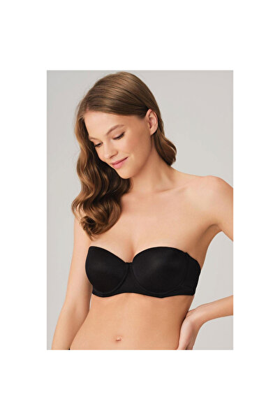 MİRALİVE Underwire Supported Padded Strapless Strapless Casual Classic T-shirt Bra