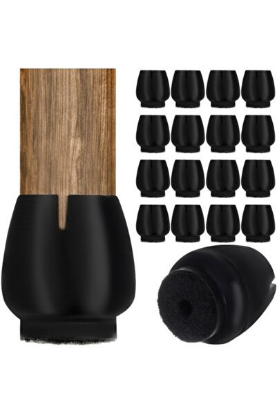 Malatec Set 16 protectii pentru picioare scaun, silicon cu fetru, 12-16 mm