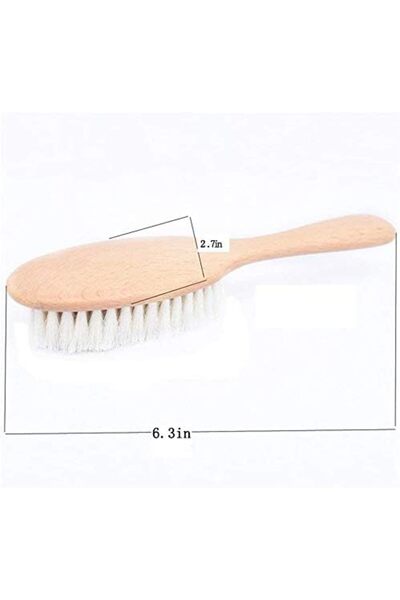 Generic Exifor Baby Hair Brush with Wooden Handle and Ultra Soft Goat Hair