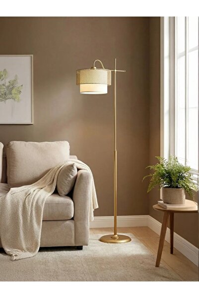 Alldesco Nexa Eskitme Gold Lambader | Tel Örgü Başlık, Yumuşak Işık, Modern D...